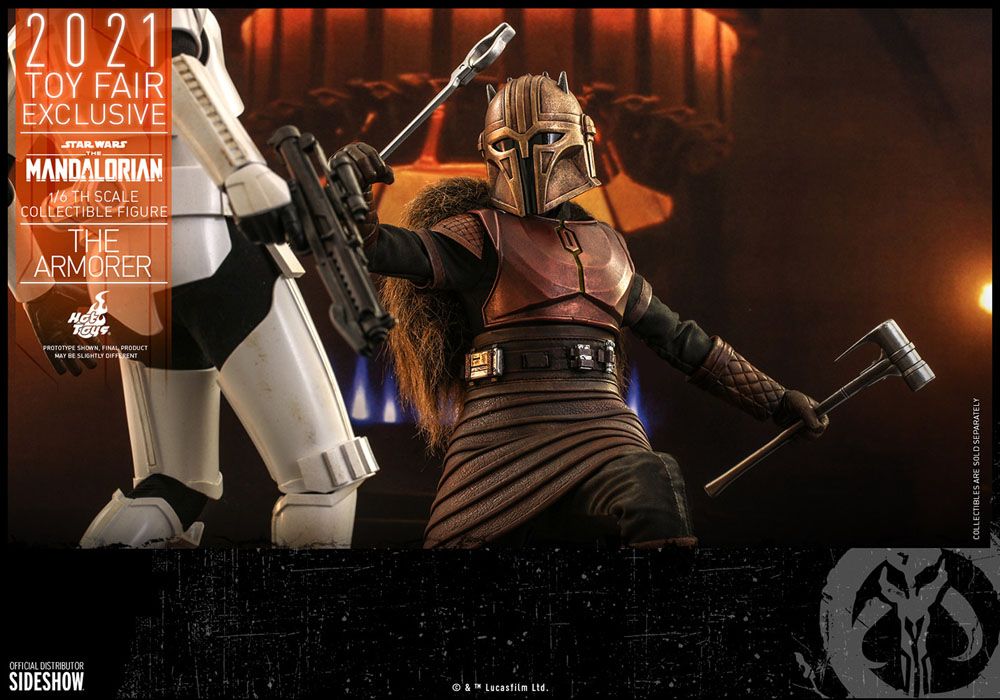 Star Wars The Mandalorian Actionfigur 1/6 The Armorer 2021 Toy Fair Exclusive 29 cm – Bild 16