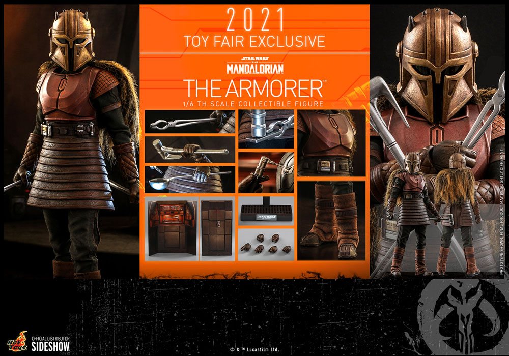 Star Wars The Mandalorian Actionfigur 1/6 The Armorer 2021 Toy Fair Exclusive 29 cm – Bild 19