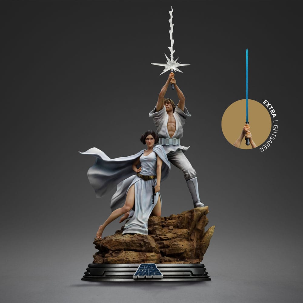 Star Wars Deluxe Art Scale Statue 1/10 Luke and Leia 41 cm – Bild 3