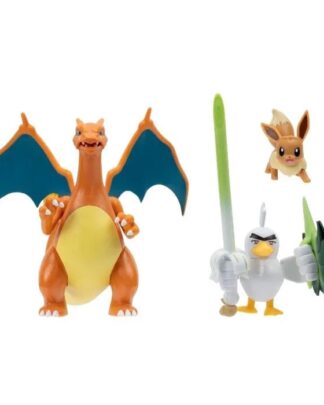 Pokémon Figuren 3er-Pack Evoli, Lauchzelot & Glurak