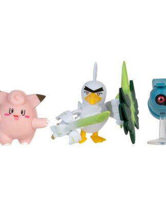 Pokémon Battle Figure Set Figuren 3er-Pack Piepi, Tanhel, Lauchzelot 5 cm