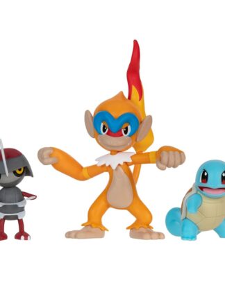 Pokémon Battle Figure Set Figuren 3er-Pack Gladiantri, Schiggy #1, Panpyro 5 cm