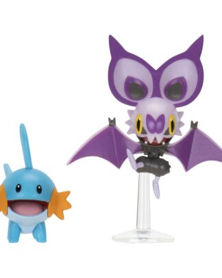 Pokémon Figuren 2er-Pack Mudkip & Noibat with Stand 8 cm