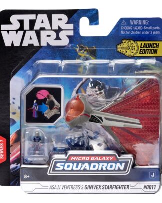 Star Wars Micro Galaxy Squadron Fahrzeug mit Figur Ginivex-Class Starfighter 7,5 cm