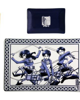 Attack on Titan Keramik Sushi Set mit Essstäbchen