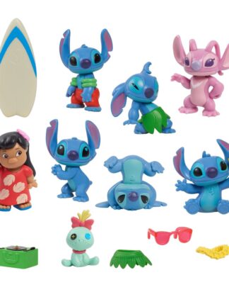 Lilo & Stitch Minifiguren 8er-Pack Stitch Deluxe Figure Set 7 cm