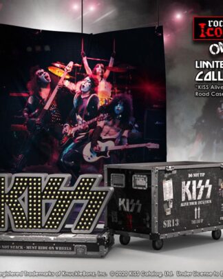 Kiss Rock Ikonz On Tour Road Case Statue & Bühnenhintergrund Set Alive! Tour