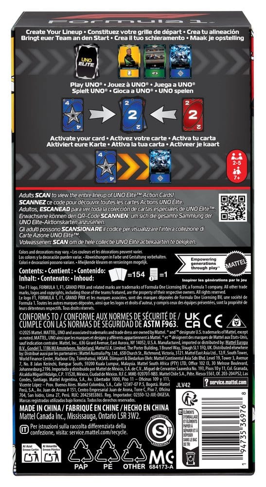 Formula 1 UNO Kartenspiel Elite F1 Starter-Set – Bild 8