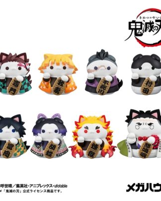 Demon Slayer: Kimetsu no Yaiba Mega Cat Project Sammelfiguren Fortune Cats Ver. 01 7 cm Blind Box Sortiment (8)