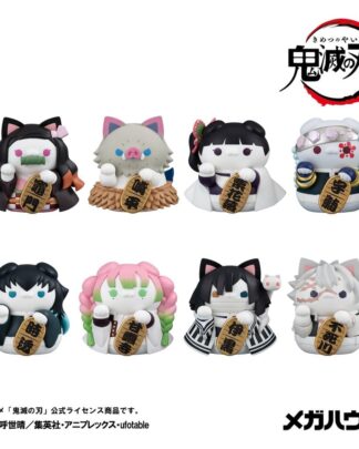 Demon Slayer: Kimetsu no Yaiba Mega Cat Project Minifiguren 6 cm Demon Slayer Fortune Cats ver. 02 Blind Box Display (8) (Repeat)