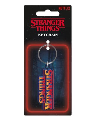 Stranger Things Gummi-Schlüsselanhänger Retro Logo 6 cm