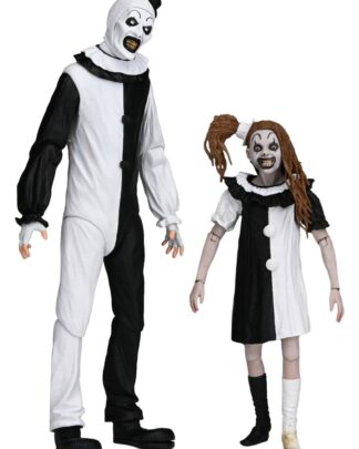 Terrifier 2 2er-Pack Actionfiguren Ultimate Art the Clown & Little Pale Girl 18 cm