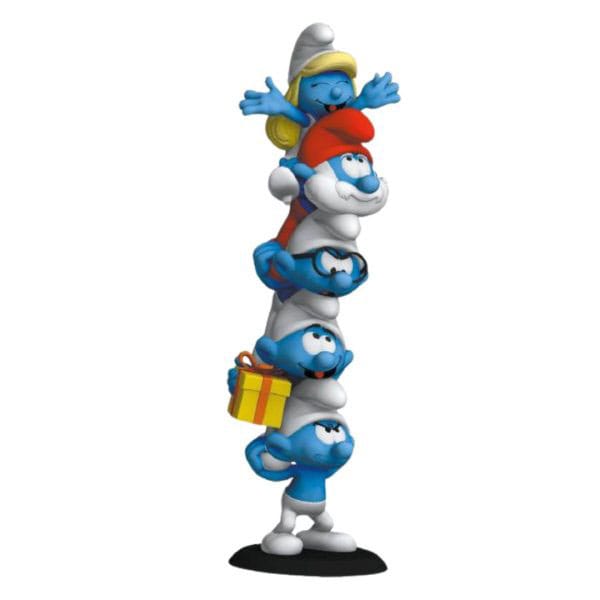 Die Schlümpfe Statue Schlumpfsäule Polychrome Edition 50 cm