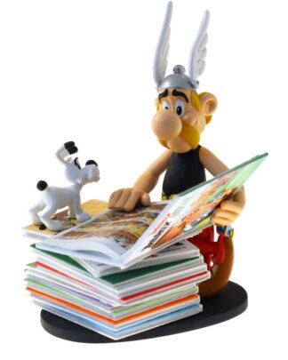 Asterix Collectoys Statue Asterix mit Bücherstapel 2nd Edition 23 cm