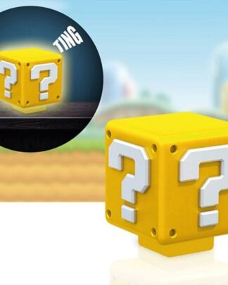 Super Mario Nachttischlampe mit Sound Fragezeichen-Block 8 cm