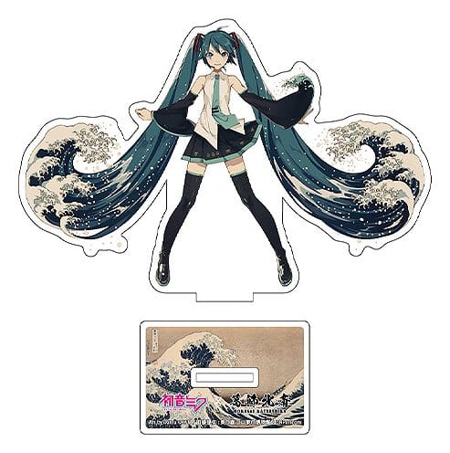Hatsune Miku x Katsushika Hokusai iXima Die-Cut Acrylaufsteller The Great Wave off Kanagawa 10 cm (5) – Bild 2