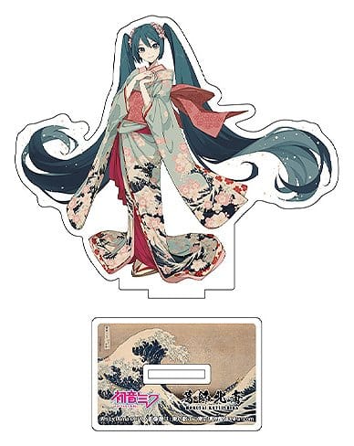 Hatsune Miku x Katsushika Hokusai iXima Die-Cut Acrylaufsteller The Great Wave off Kanagawa 10 cm (5) – Bild 3