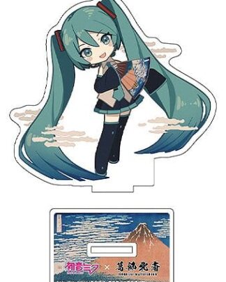 Hatsune Miku x Katsushika Hokusai iXima Die-Cut Acrylaufsteller Fine Wind, Clear Morning (Chibi) 10 cm (5)