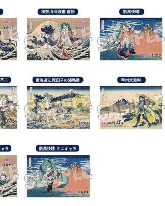 Hatsune Miku x Katsushika Hokusai iXima Postcard A/B/C/D/E/F/G/H Sortiment (10)