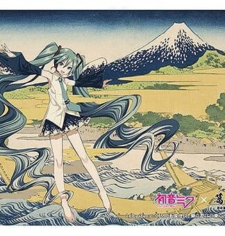Hatsune Miku x Katsushika Hokusai iXima Postcard Sketch of Tago Bay at Ejiri on the Tokaido (10)