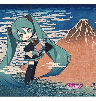 Hatsune Miku x Katsushika Hokusai iXima Postcard Fine Wind, Clear Morning (Chibi Character) (10)