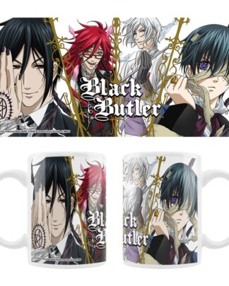 Black Butler Keramiktasse Sebastian, Grell, Ash, Ciel