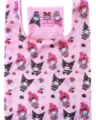 Sanrio Pink Black Party Series Tragetasche Kuromi & My Melody Foldable