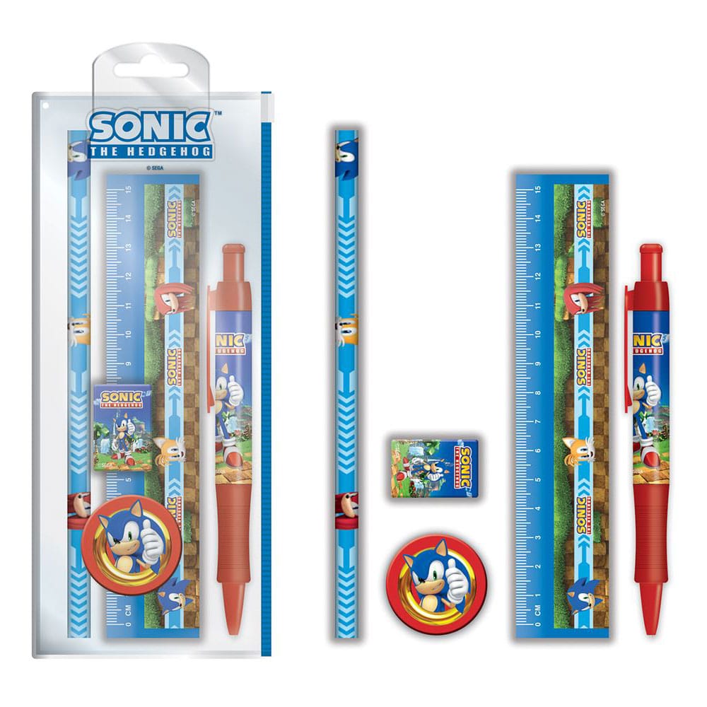Sonic The Hedgehog Schreibset 5-teilig Golden Rings