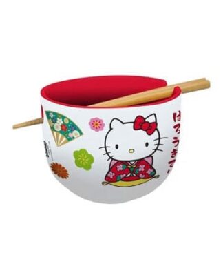 Sanrio Ramen-Schüssel mit Stäbchen Hello Kitty Japan