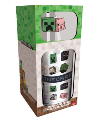Minecraft Glas Tumbler mit Trinkhalmen Characters 485 ml