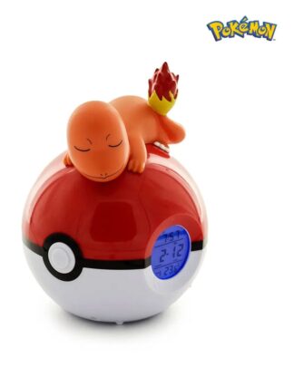 Pokémon Wecker Pokeball mit Leuchtfunktion Glumanda 18 cm