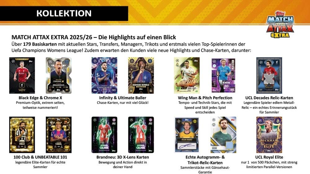 UEFA Champions League Match Attax Extra Trading Cards 2025/26 Booster Display (32) – Bild 2