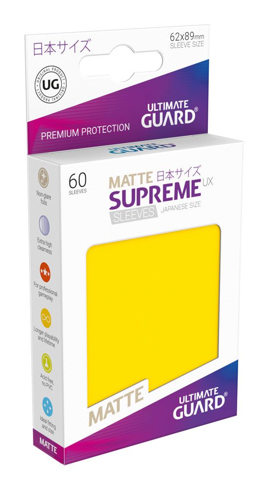 Ultimate Guard Supreme UX Sleeves Japanische Größe Matt Gelb (60) – Bild 2