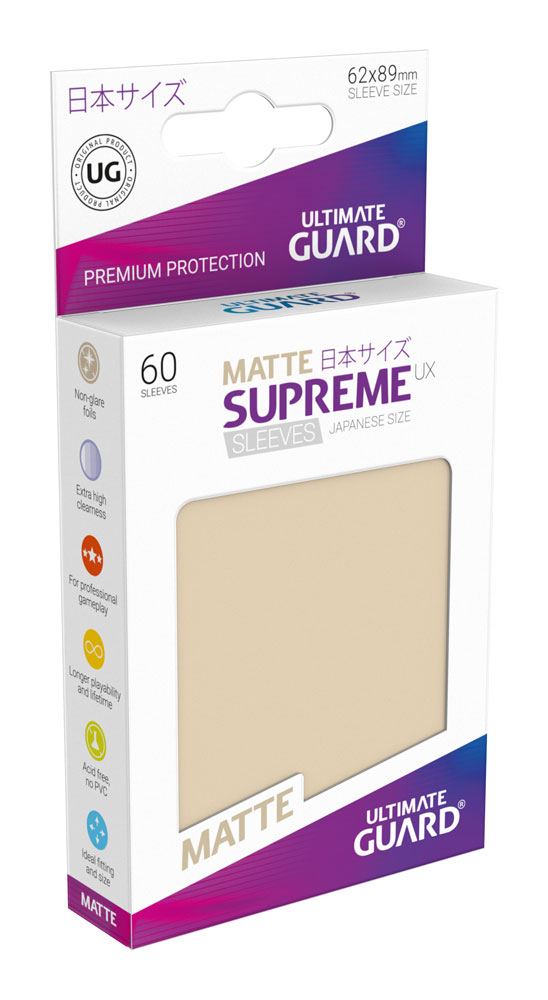 Ultimate Guard Supreme UX Sleeves Japanische Größe Matt Sand (60) – Bild 2