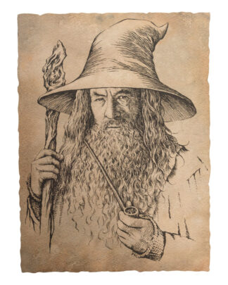Der Hobbit Kunstdruck Portrait of Gandalf the Grey 21 x 28 cm