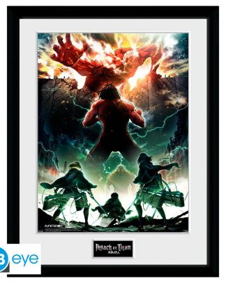 Attack on Titan Kunstdruck mit Rahmen 30x40 cm