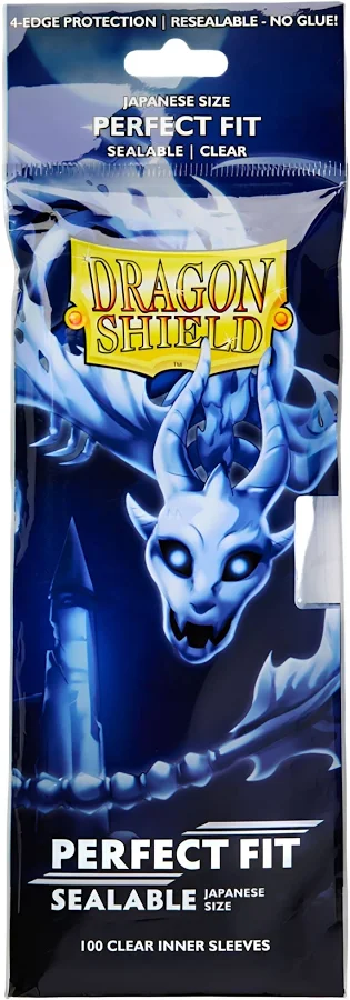 Dragon Shield Sleeves Japan Size Perfect Fit Sealable 100 clear inner Sleeves