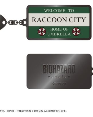 Resident Evil Requiem Metall-Schlüsselanhänger Raccoon City Welcome Sign
