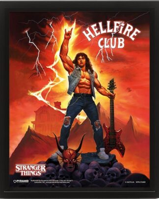 Stranger Things 4 3D-Effekt Poster Hellfire Tribute