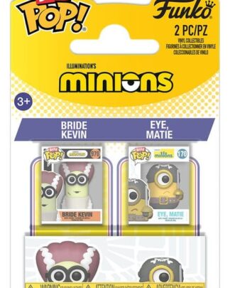 Minions POP! Vinyl Figuren 2er-Pack Bride Kevin & Eye, Matie 2 cm