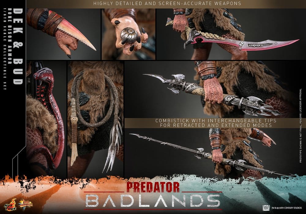 Predator: Badlands Movie Masterpiece Actionfiguren 2er-Pack 1/6 Dek (Bone Bison Armor) and Bud 31 cm – Bild 13