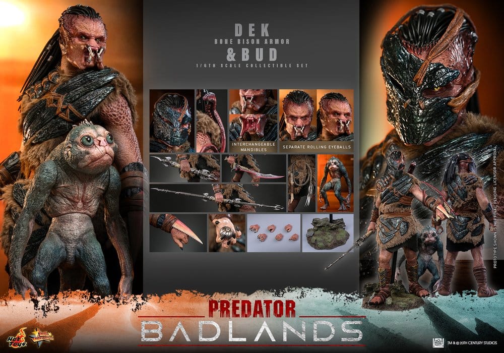 Predator: Badlands Movie Masterpiece Actionfiguren 2er-Pack 1/6 Dek (Bone Bison Armor) and Bud 31 cm – Bild 17