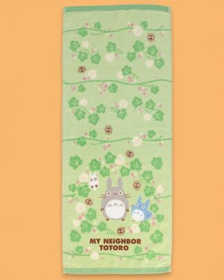 Mein Nachbar Totoro Natsu Handtuch Totoro Green Leaf 34 x 80 cm