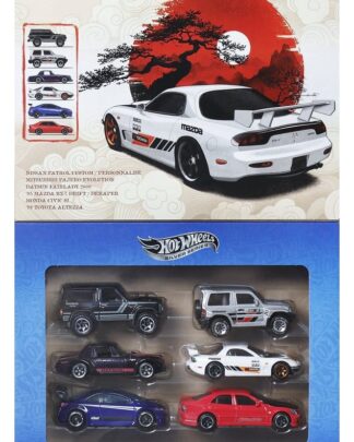 Hot Wheels Silver Series Die-Cast Fahrzeuge 6er-Pack 1/64 Streets of Japan