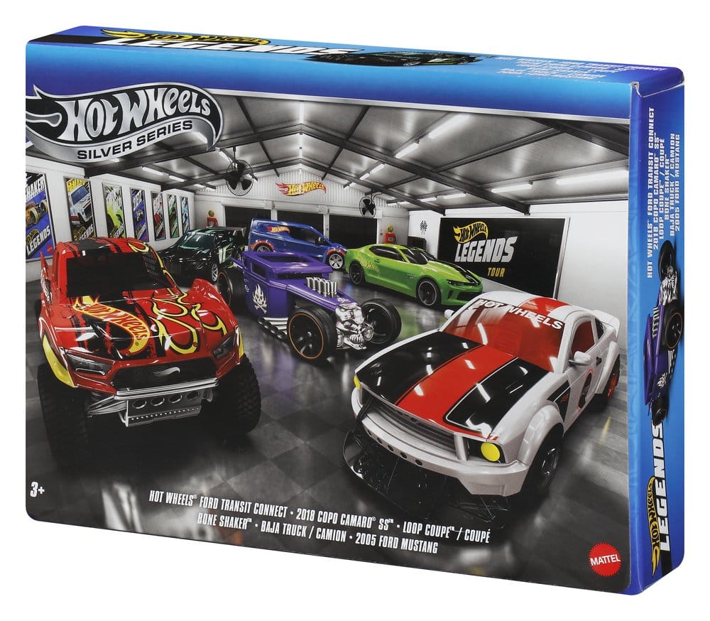 Hot Wheels Silver Series Die-Cast Fahrzeuge 6er-Pack 1/64 Legends – Bild 8