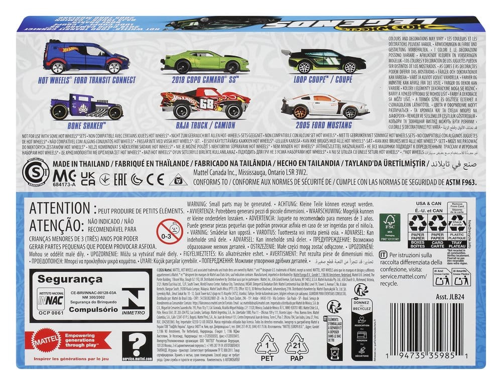 Hot Wheels Silver Series Die-Cast Fahrzeuge 6er-Pack 1/64 Legends – Bild 9