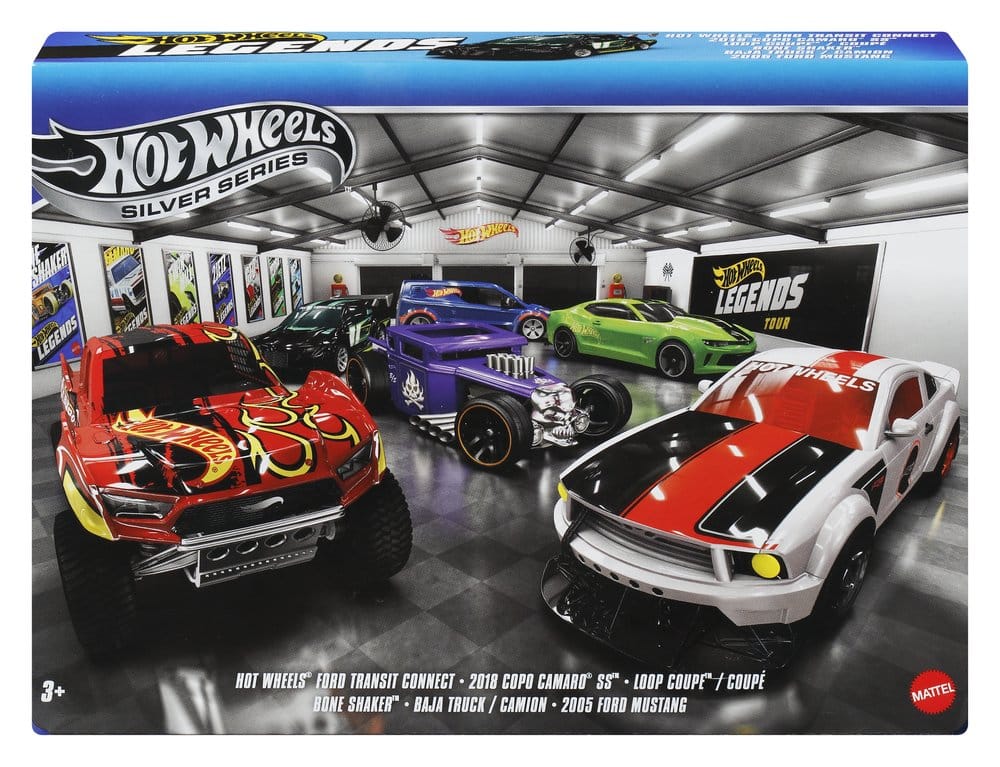 Hot Wheels Silver Series Die-Cast Fahrzeuge 6er-Pack 1/64 Legends – Bild 10