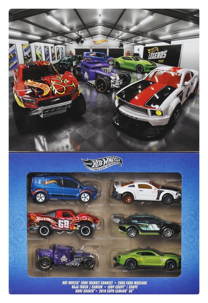 Hot Wheels Silver Series Die-Cast Fahrzeuge 6er-Pack 1/64 Legends – Bild 11