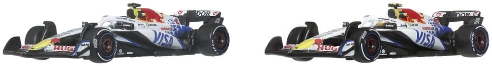 Formel 1 Hot Wheels Premium Die-Cast Fahrzeuge 2er-Pack 1:64 Team Visa Cash App Racing Bulls – Bild 4