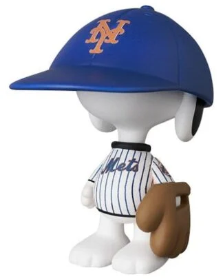 MLB × Peanuts UDF PVC Figur New York Mets Snoopy 7 cm